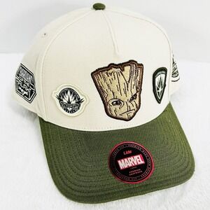 Groot Guardians of the Galaxy Marvel 2-Tone A-Frame Hat Cap Snapback Adjustable